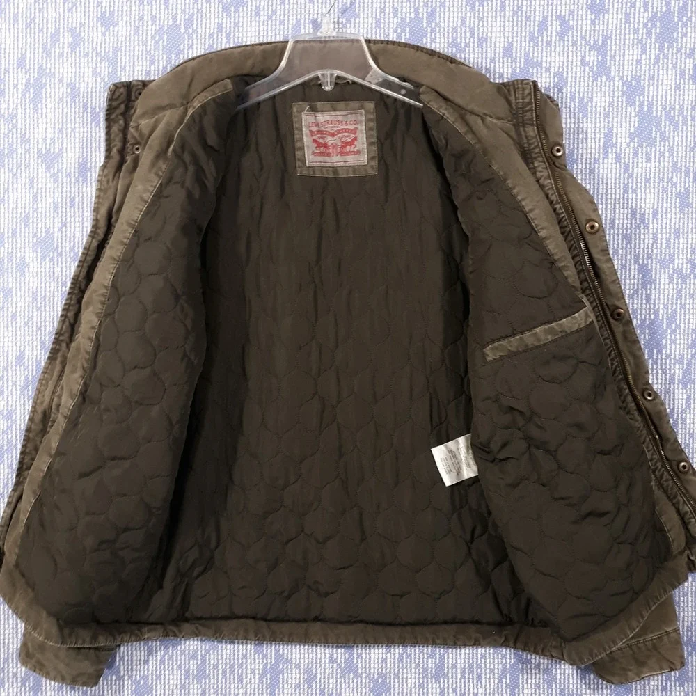 Levi's Jacket Mens Medium Lined Cotton Canvas Full Zip